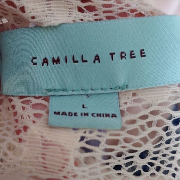 Camilla Tree lacy drop shoulder top large - Picture 9 of 12